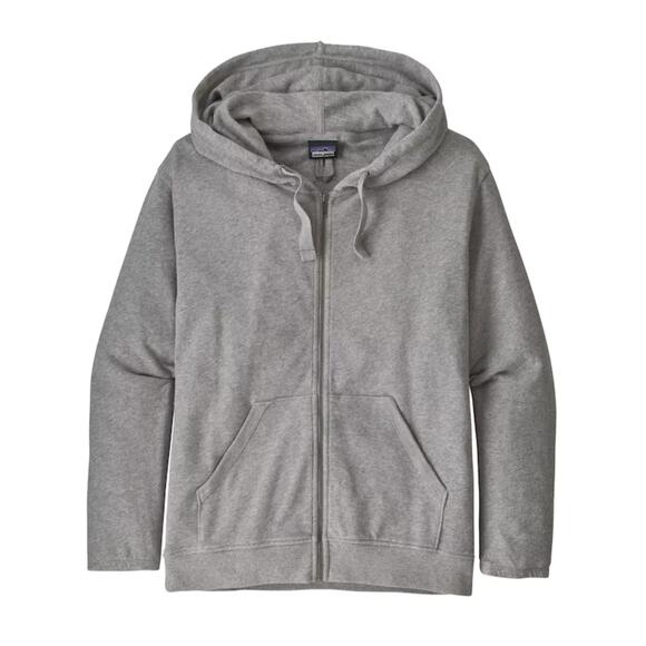 PATAGONIA Organic Cotton French Terry Full Zip Hoodie Heather Gray {XX32} - Picture 1 of 6